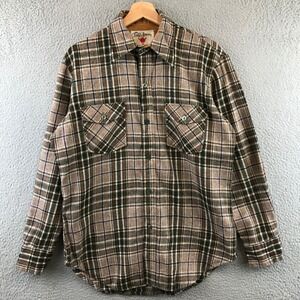 Vintage Field Stream Gordon Ferguson Co Plaid Wool Flannel Shirt Men's Medium